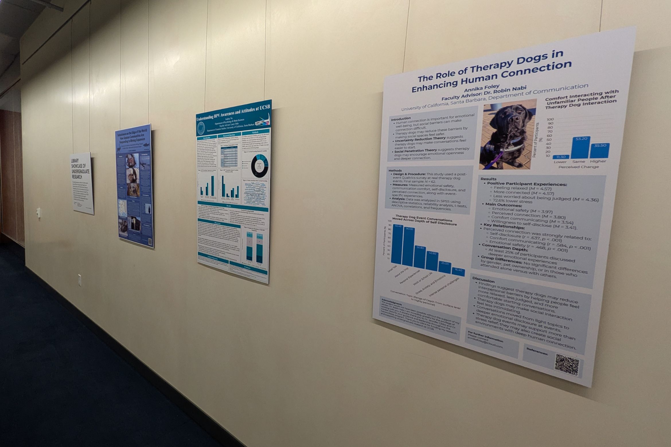 Image of student poster displayed at the library